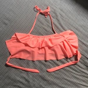 Orange/Pink flowy bikini top